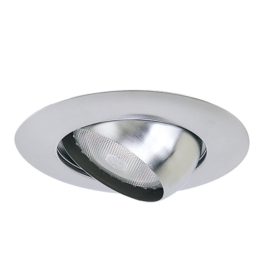 Nora NT-28N 6 inch BR/PAR30 Eyeball w/ Metal Trim, Natural Metal