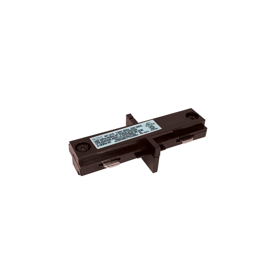 Nora NT-310BZ Straight Connector for One-Circuit Track, Bronze Finish