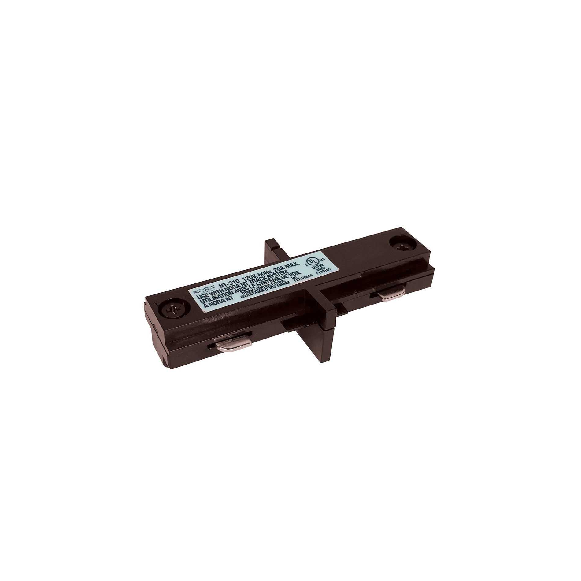 Nora NT-310BZ Straight Connector for One-Circuit Track, Bronze Finish
