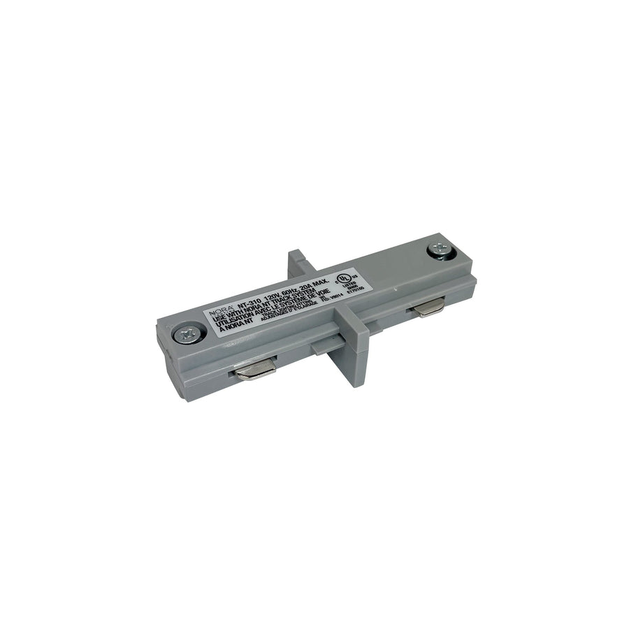 Nora NT-310S Straight Connector for One-Circuit Track, Silver Finish