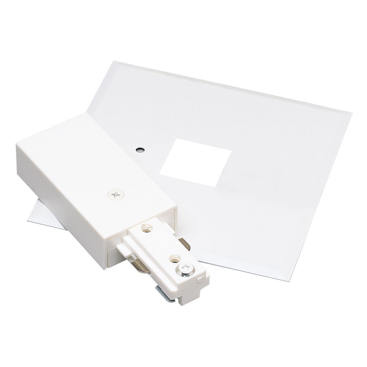 Nora NT-311W Live End Feed with Cover for One-Circuit Track, White Finish