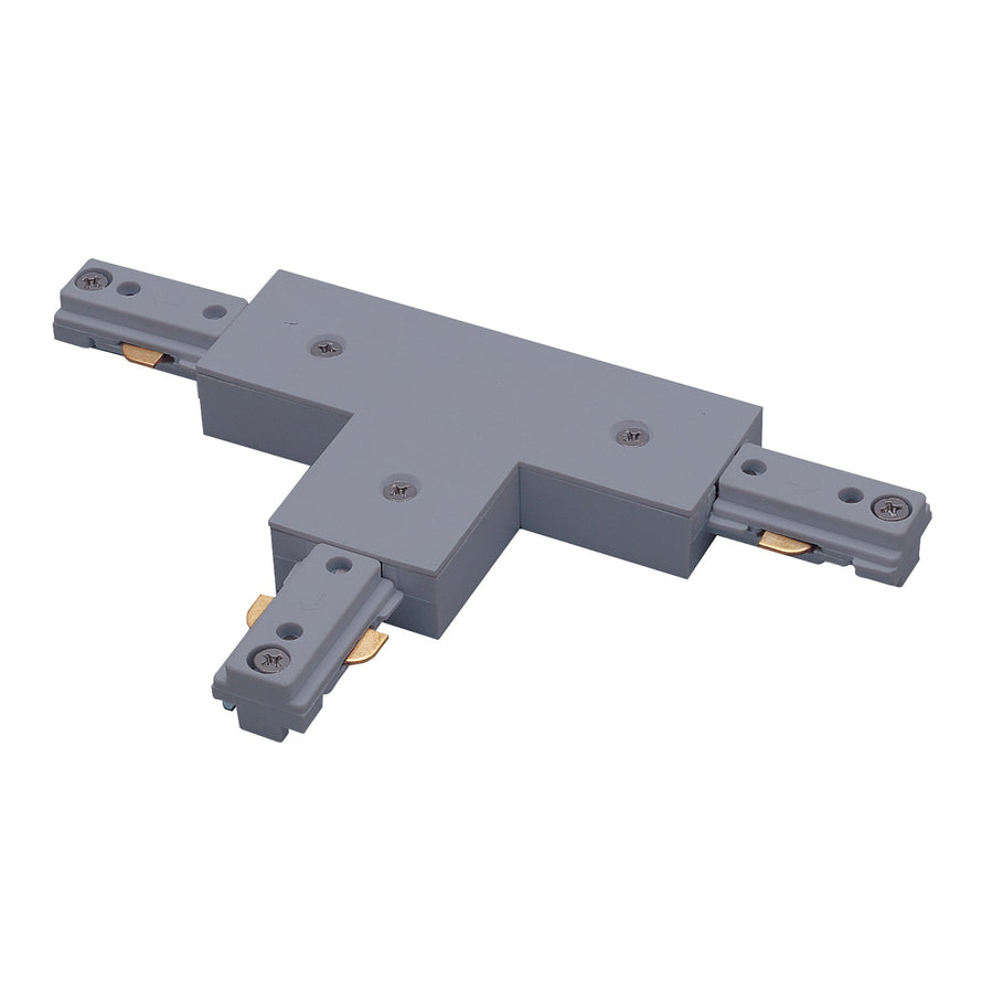Nora NT-314S/L T-Connector for One-Circuit Track (Left Polarity), Silver Finish