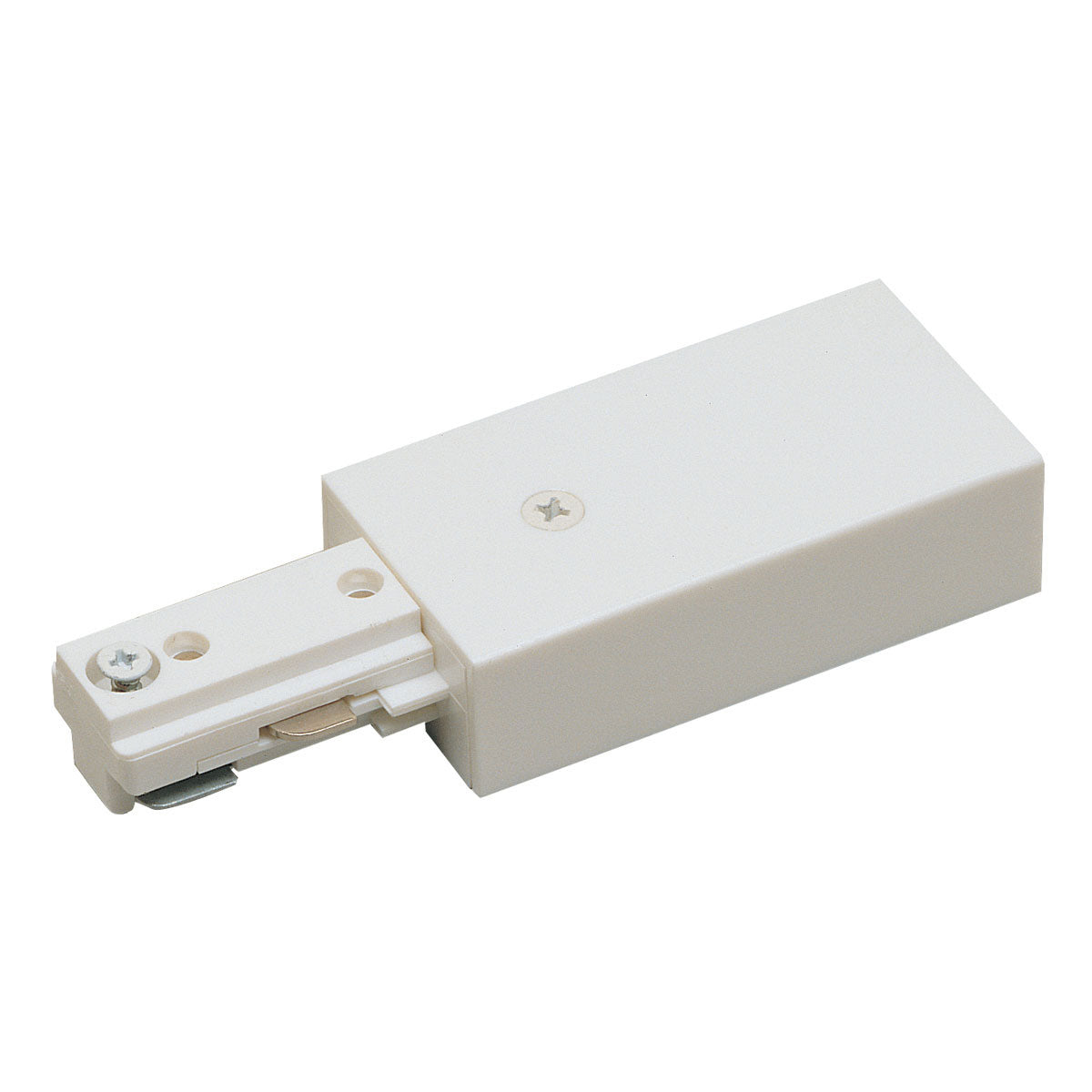 Nora NT-316W/L Live End Feed for One-Circuit Track (Left Polarity), White Finish