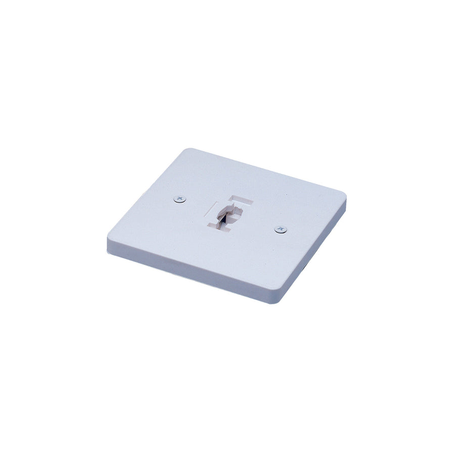 Nora NT-319S Square Monopoint Canopy for Line Voltage Track Heads, Silver Finish