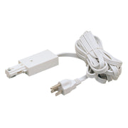 Nora NT-321W Live End Feed with 12 ft Cord and Plug for One-Circuit Track, White Finish