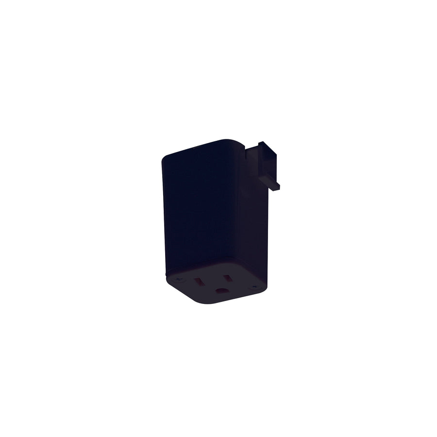 Nora NT-327B/J Outlet Adapter for J-Style Track Systems, Black Finish