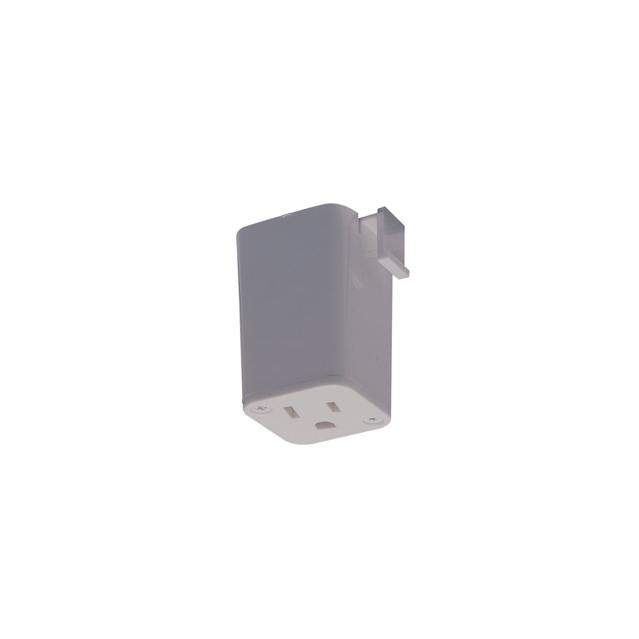 Nora NT-327S Outlet Adapter for H-Style Track Systems, Silver Finish