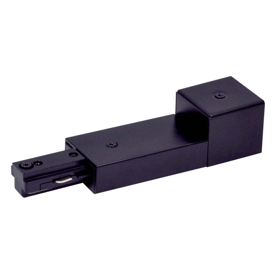 Nora NT-328B/L Live End Conduit Feed for One-Circuit Track (Left Polarity), Black Finish