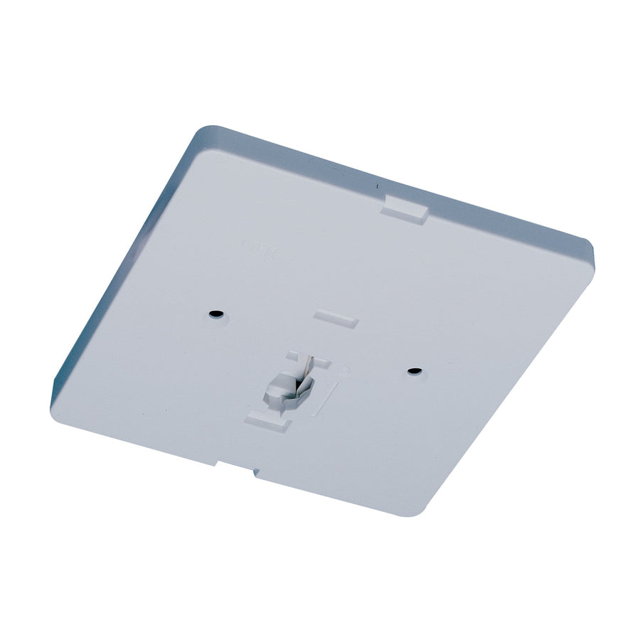 Nora NT-337S Square Monopoint Canopy for Low Voltage Track Head, Silver Finish