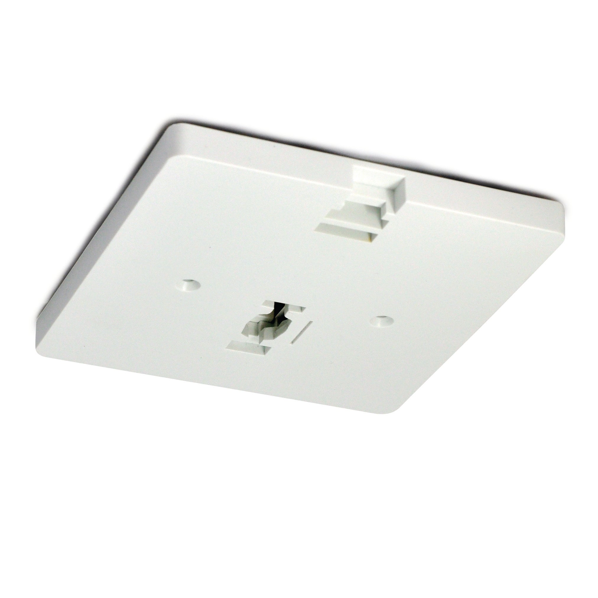 Nora NT-337W Square Monopoint Canopy for Low Voltage Track Head, White Finish