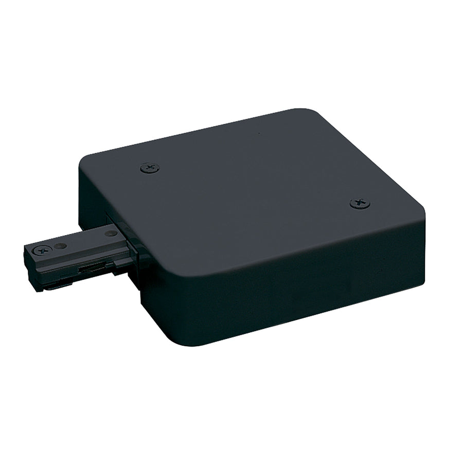 Nora NT-348B/1.5A Live End Feed w/ Current Limiter, 1.5 Amps, One-Circuit Track, Black Finish