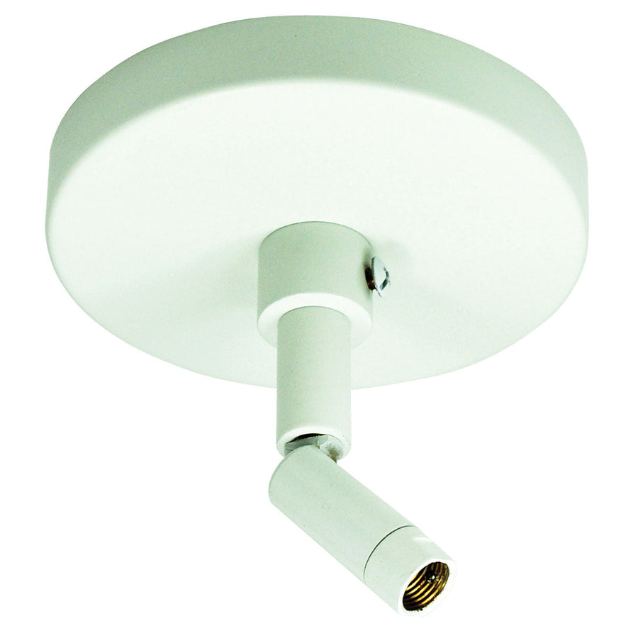 Nora NT-349W Sloped Ceiling Canopy for Track Pendant Kits, White Finish