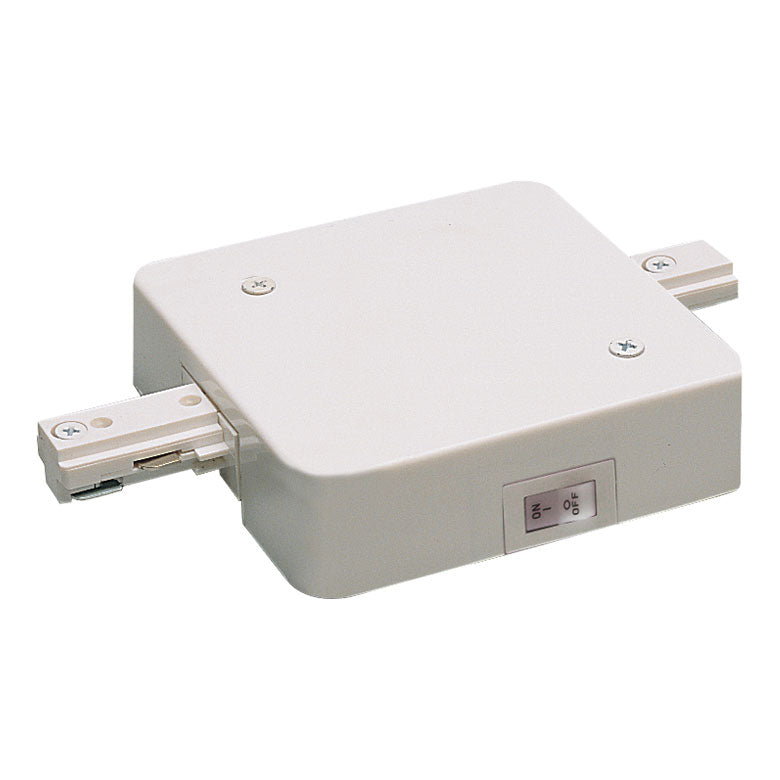 Nora NT-358W/14A In-Line Feed w/ Circuit Limiter, 14 Amps, One-Circuit Track, White Finish