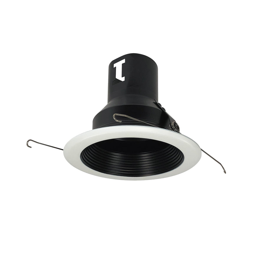 Nora NT-5001B 5 inch Baffle Splay Trim w/ Flange, Black/White