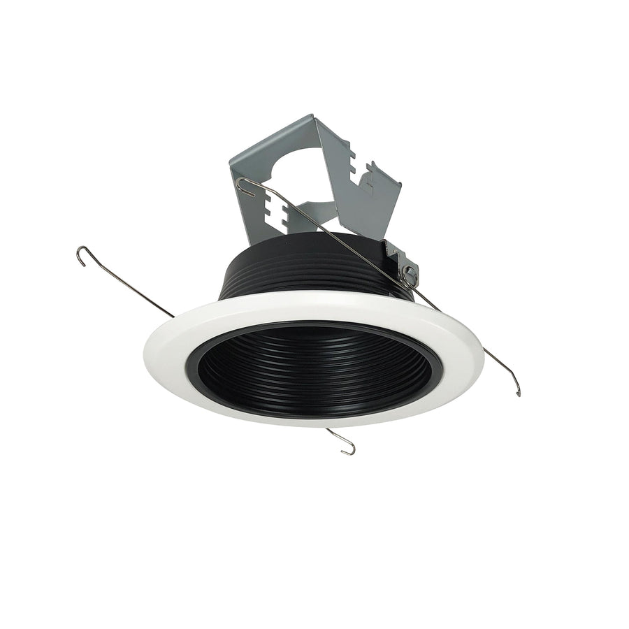 Nora NT-5010B 5 inch Stepped Baffle w/ Metal Ring & Bracket, Black/White
