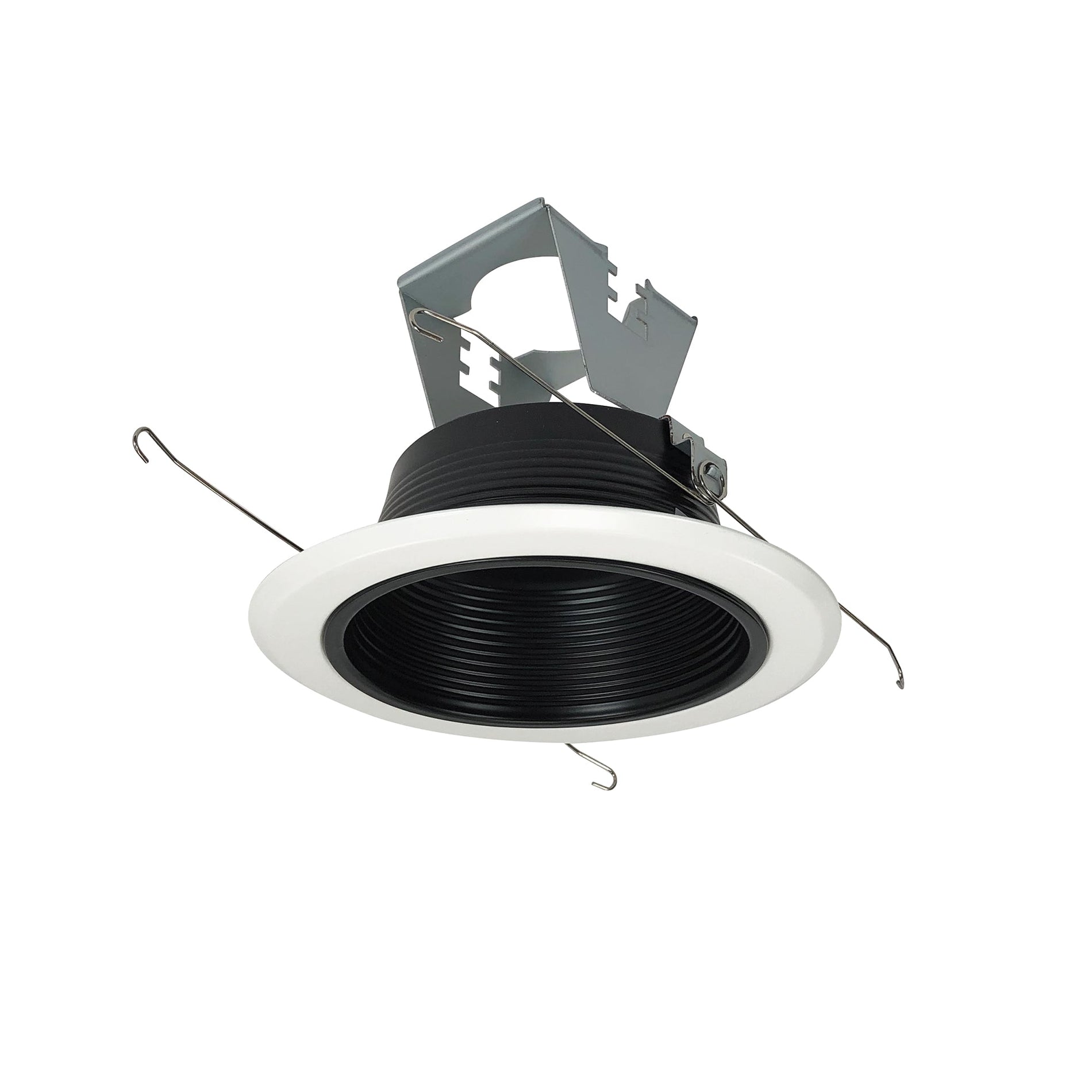 Nora NT-5010B 5 inch Stepped Baffle w/ Metal Ring & Bracket, Black/White