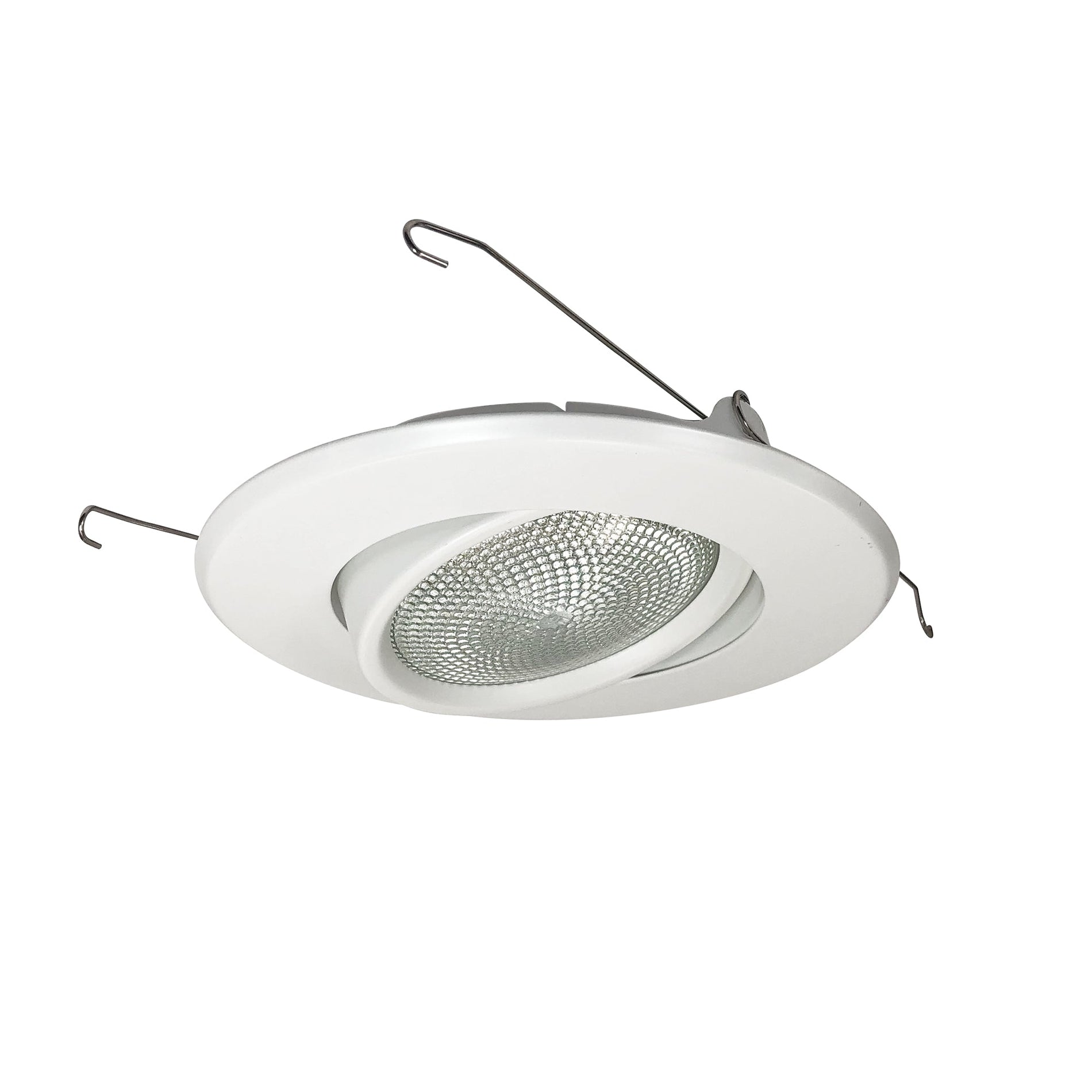 Nora NT-5060W 5 inch PAR30 Adj. Gimbal Ring w/ Metal Trim, White