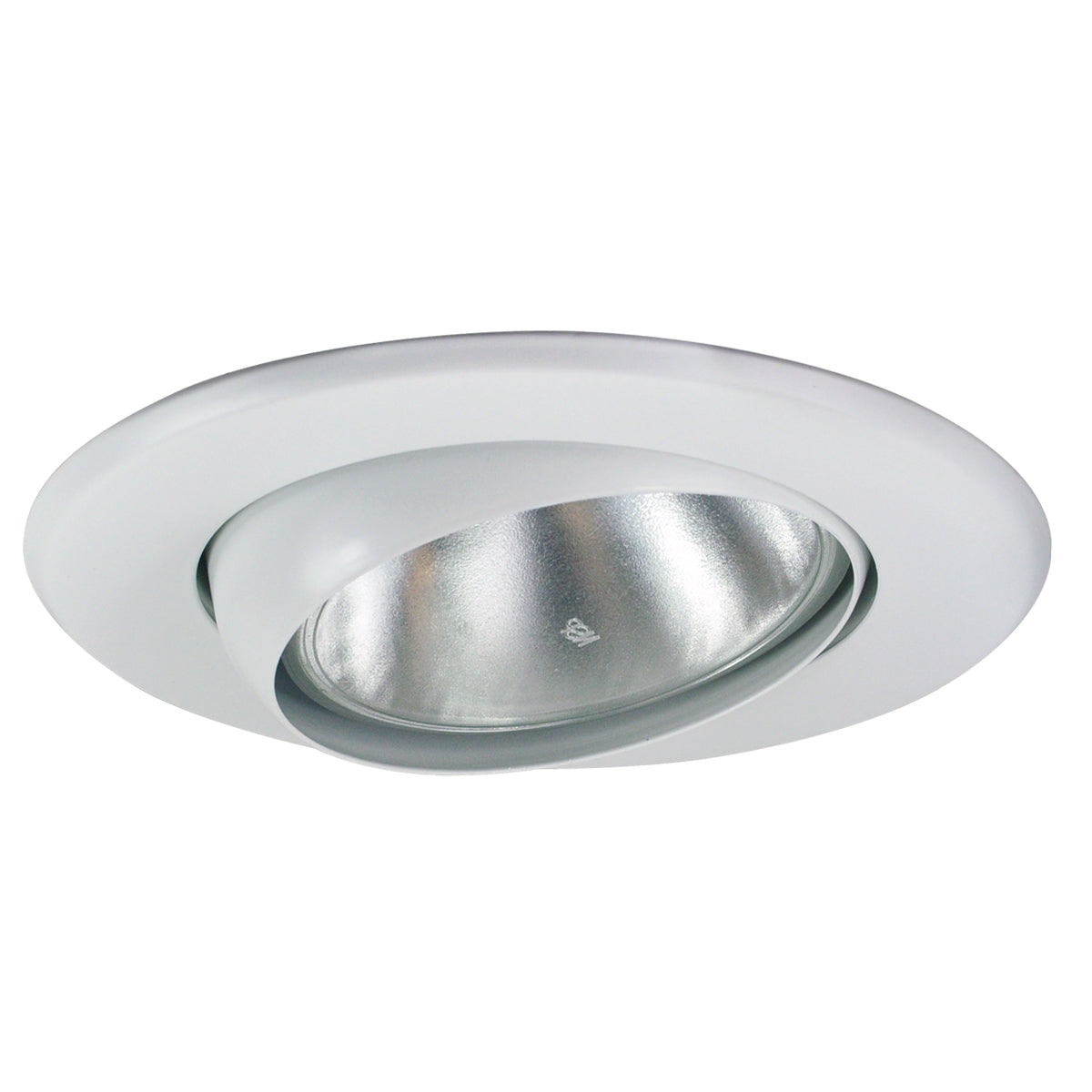 Nora NT-5070W 5 inch BR/PAR30 Adj. Eyeball w/ Metal Trim, White