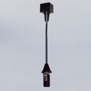 Nora NTH-160B Track Mounted Line Voltage Pendant Cord, 8 ft-6 inch length, Candelabra Base, 60W Max, Black