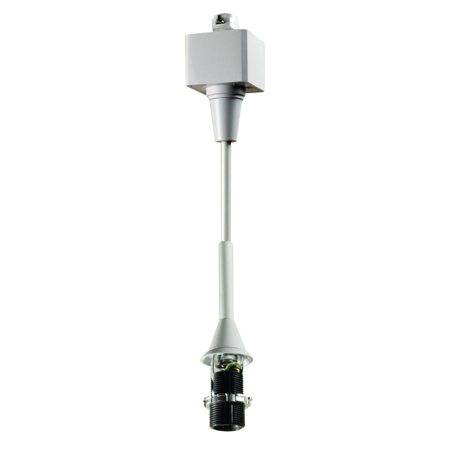Nora NTH-160W Track Mounted Line Voltage Pendant Cord, 8 ft-6 inch length, Candelabra Base, 60W Max, Silver