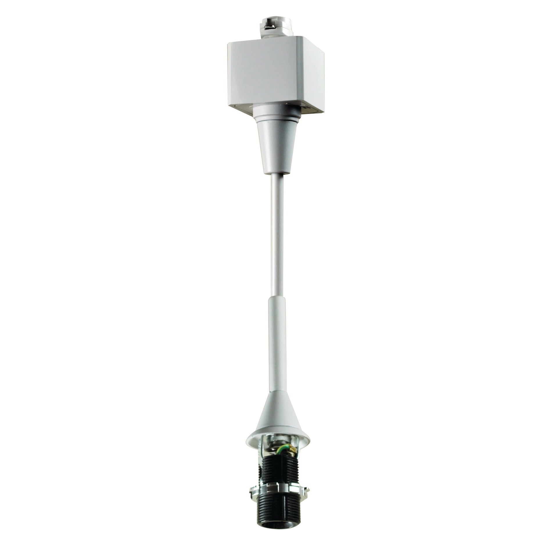 Nora NTH-160W Track Mounted Line Voltage Pendant Cord, 8 ft-6 inch length, Candelabra Base, 60W Max, Silver