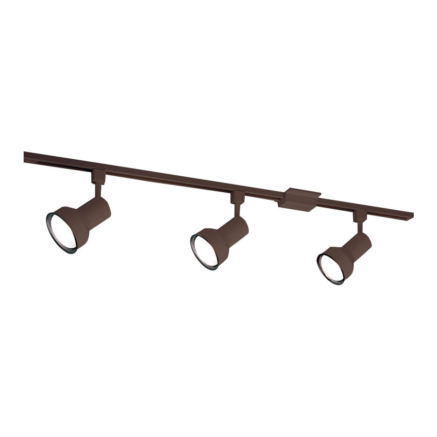 Nora NTL-150BZ 4-ft Track Pack with (3) Step Cylinder PAR30 Track Heads, Bronze