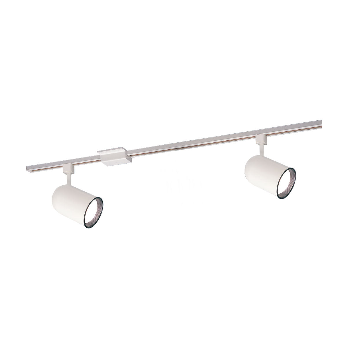 Nora NTL-156/2H 4-ft Track Pack with (2) Round Back Cylinder PAR30 Track Heads, White