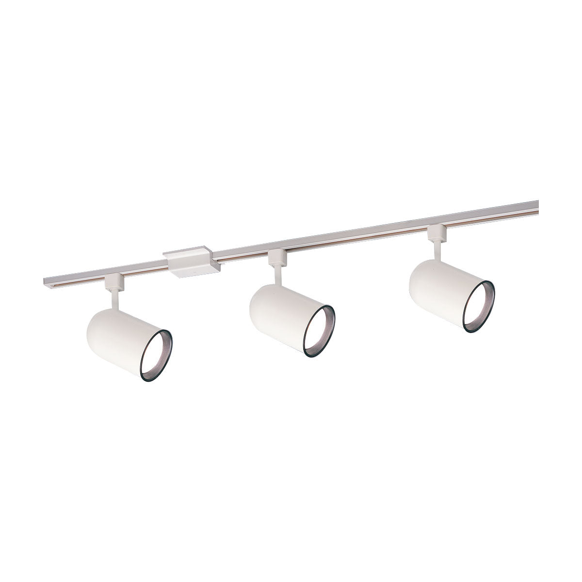 Nora NTL-156 4-ft Track Pack with (3) Round Back Cylinder PAR30 Track Heads, White