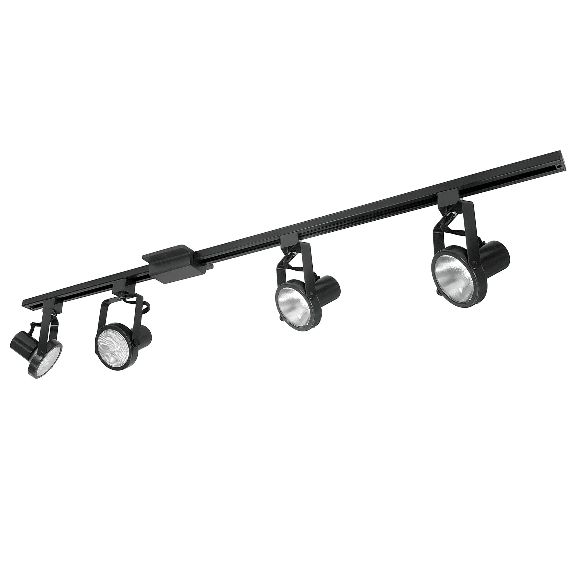 Nora NTL-158B/4H 4-ft Track Pack with (4) Gimbal Ring PAR30 Track Heads, Black