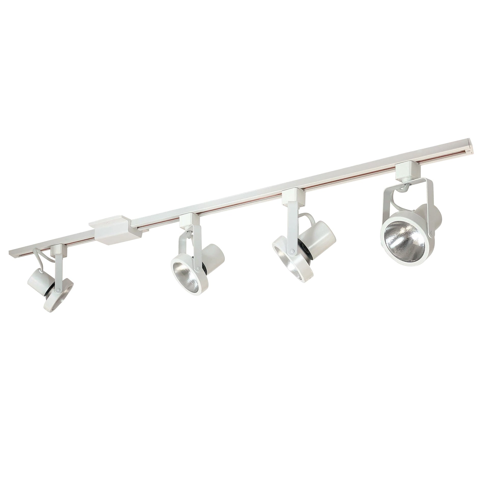 Nora NTL-158/4H 4-ft Track Pack with (4) Gimbal Ring PAR30 Track Heads, White