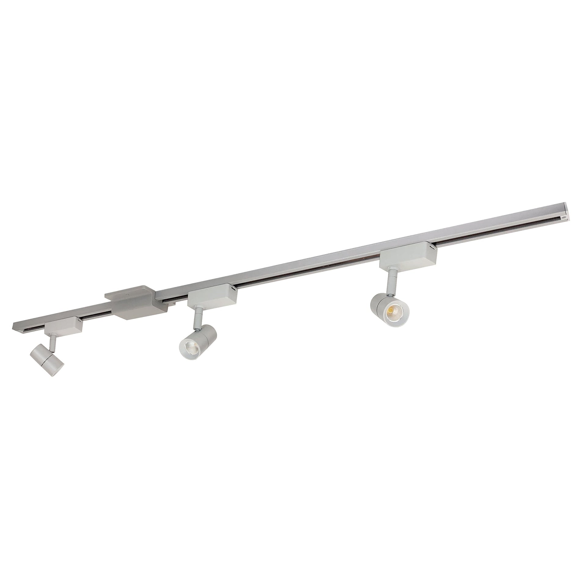 Nora NTLE-85027S 4-ft Track Pack with (3) Aiden 800lm LED 80+ CRI 2700K Track Heads, Silver