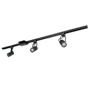 Nora NTLE-860L93010B 4-ft Track Pack with (3) MAY 800lm LED Track Heads, 3000K, Black Finish