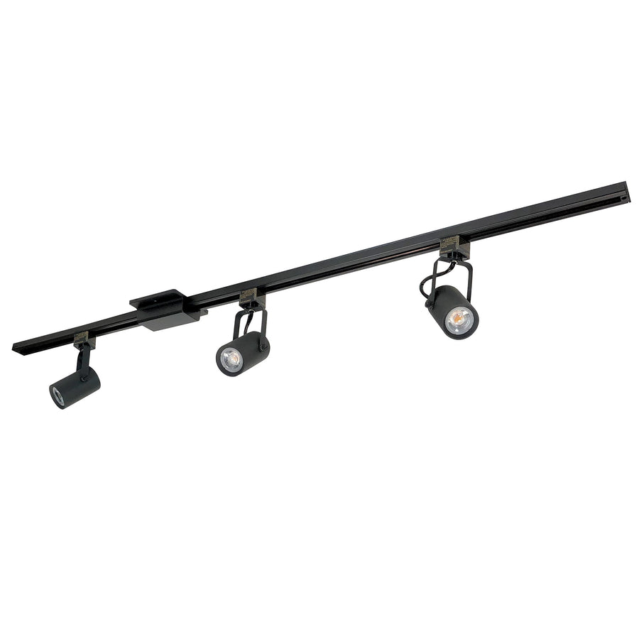 Nora NTLE-860L94010B 4-ft Track Pack with (3) MAY 800lm LED Track Heads, 4000K, Black Finish