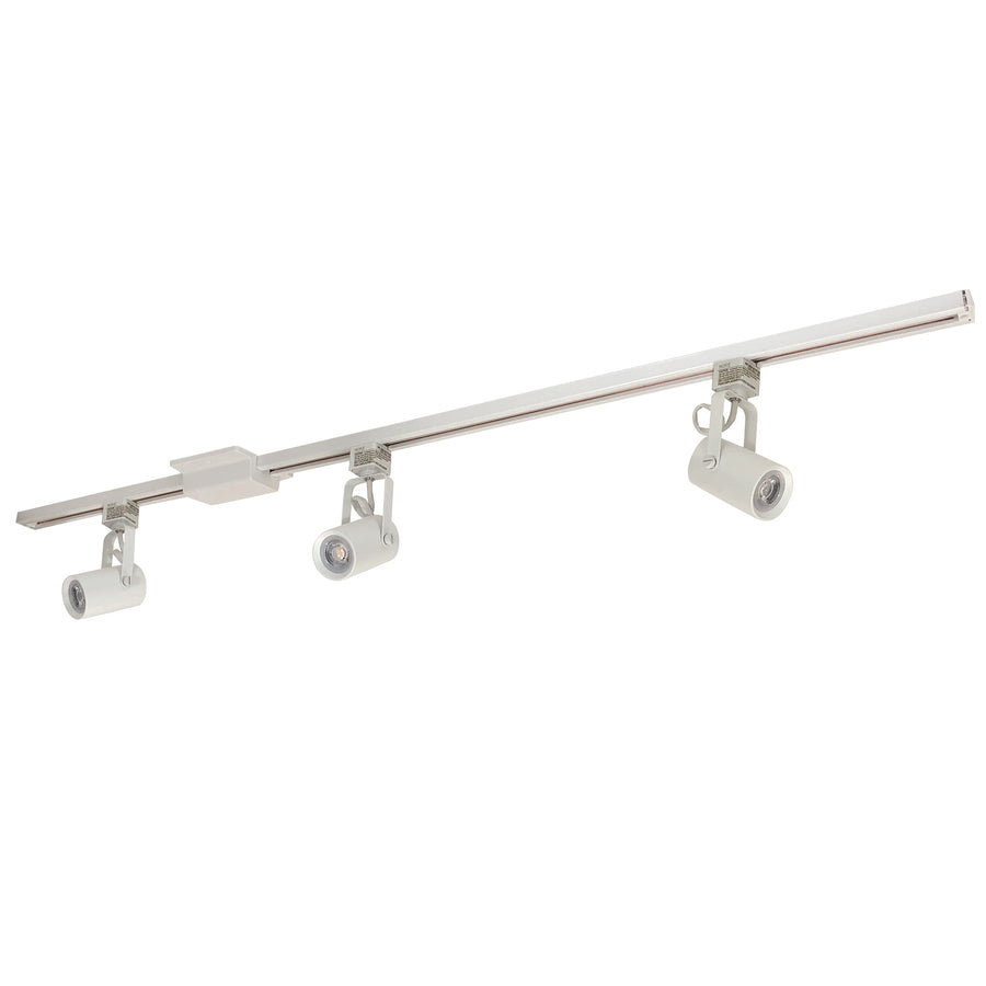 Nora NTLE-860L93010W 4-ft Track Pack with (3) MAY 800lm LED Track Heads, 3000K, White Finish