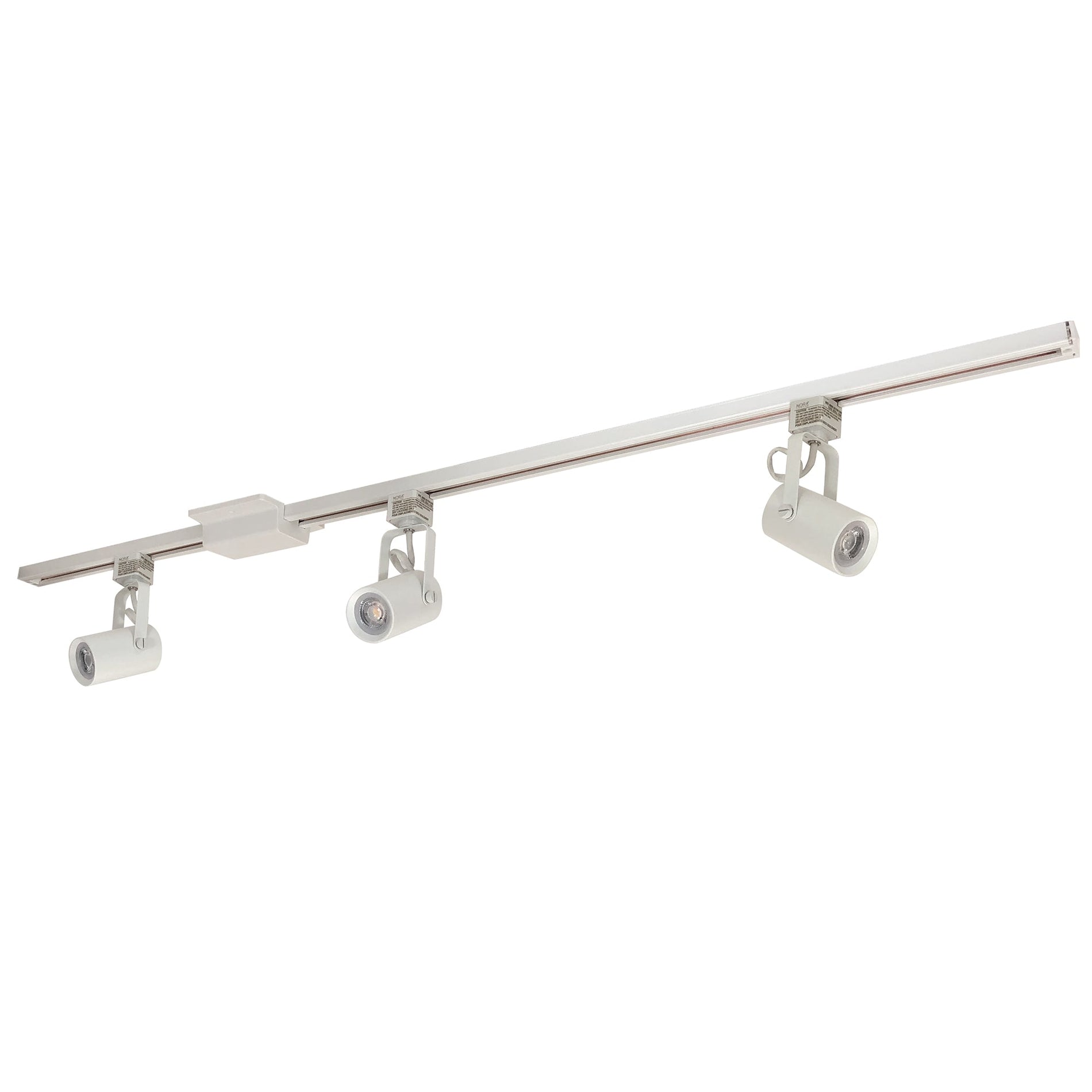 Nora NTLE-860L94010W 4-ft Track Pack with (3) MAY 800lm LED Track Heads, 4000K, White Finish