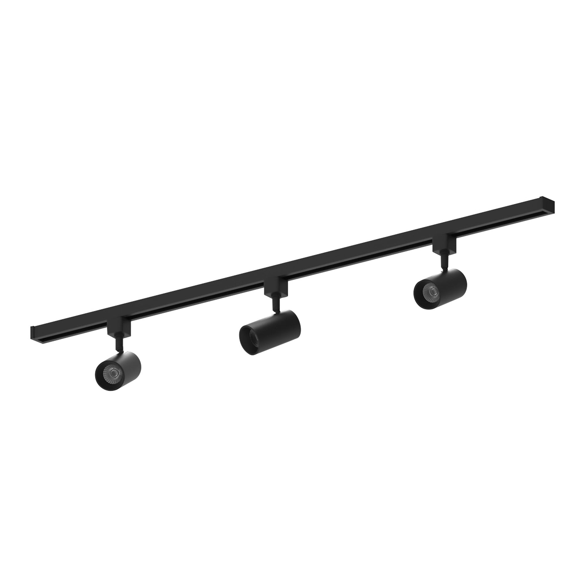 Nora NTLE-865927NB 4-ft Track Pack with (3) MAX 2450lm 2700K Narrow Flood Optic LED Track Heads, Black