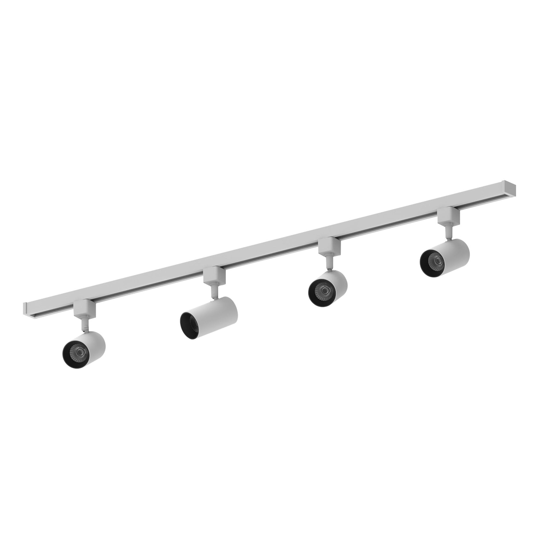 Nora NTLE-865927NW/4H 4-ft Track Pack with (4) MAX 2450lm 2700K Narrow Flood Optic LED Track Heads, White