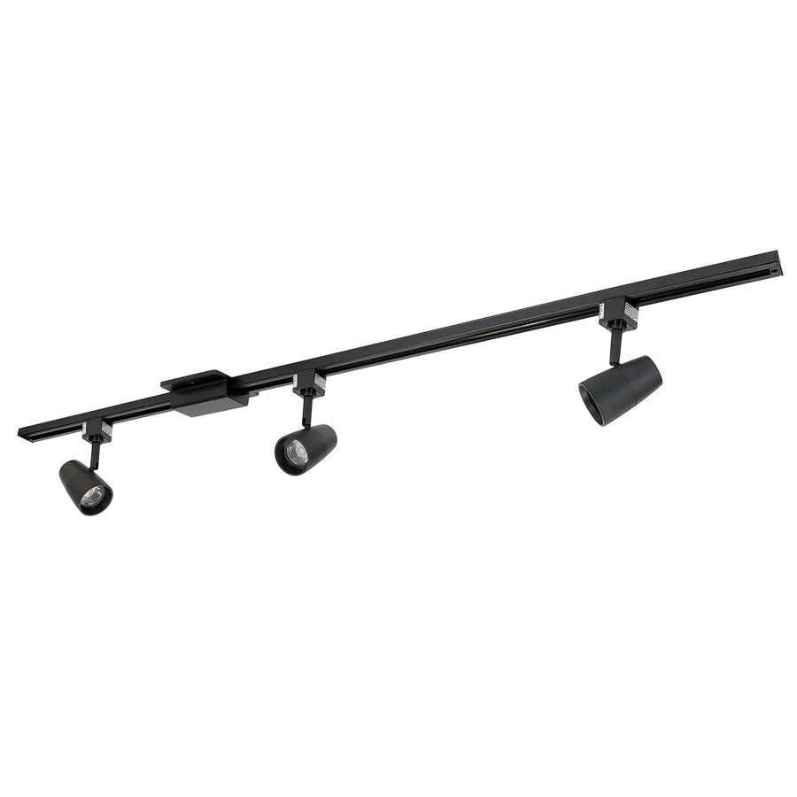Nora NTLE-870930B 4-ft Track Pack with (3) MAC 800lm LED Track Heads, 3000K, Black Finish