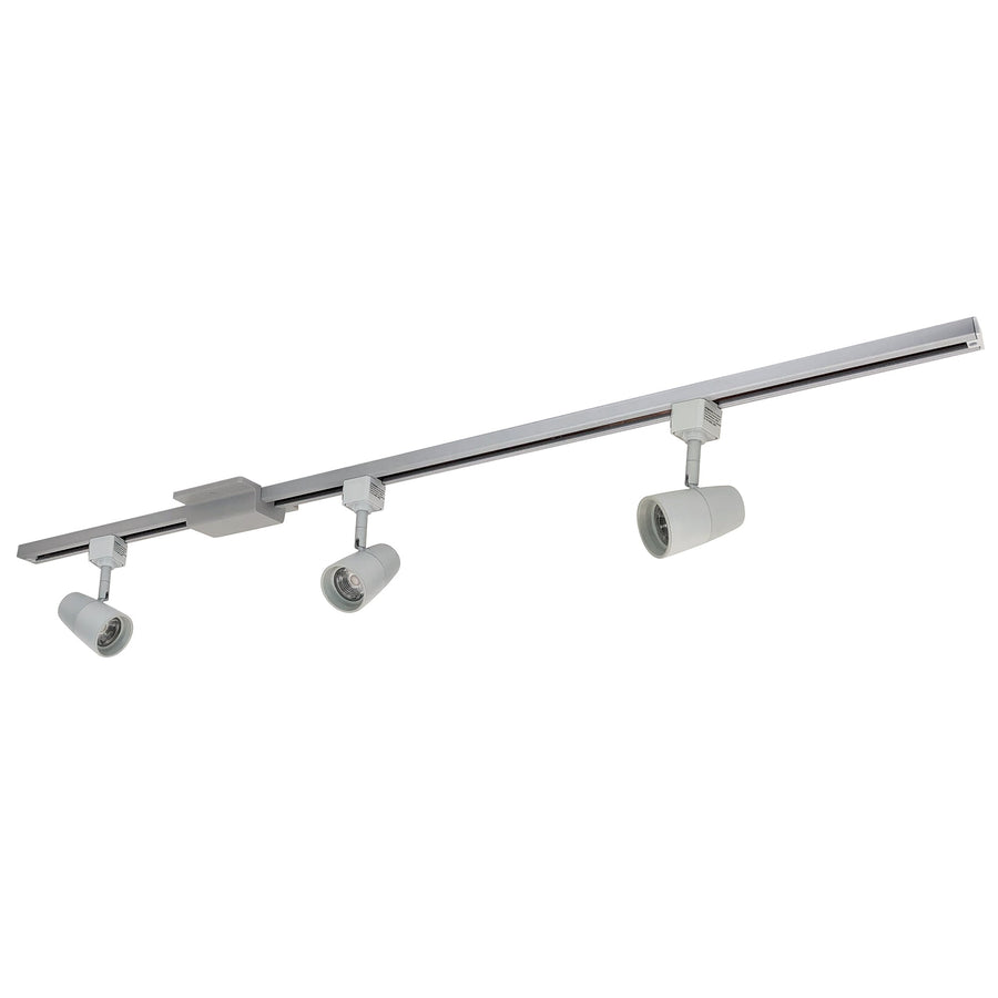 Nora NTLE-870927S 4-ft Track Pack with (3) MAC 800lm LED Track Heads, 2700K, Silver Finish