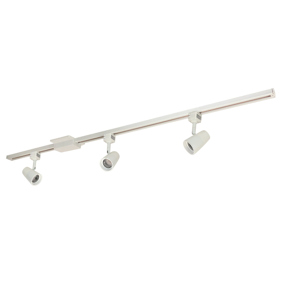 Nora NTLE-870930W 4-ft Track Pack with (3) MAC 800lm LED Track Heads, 3000K, White Finish