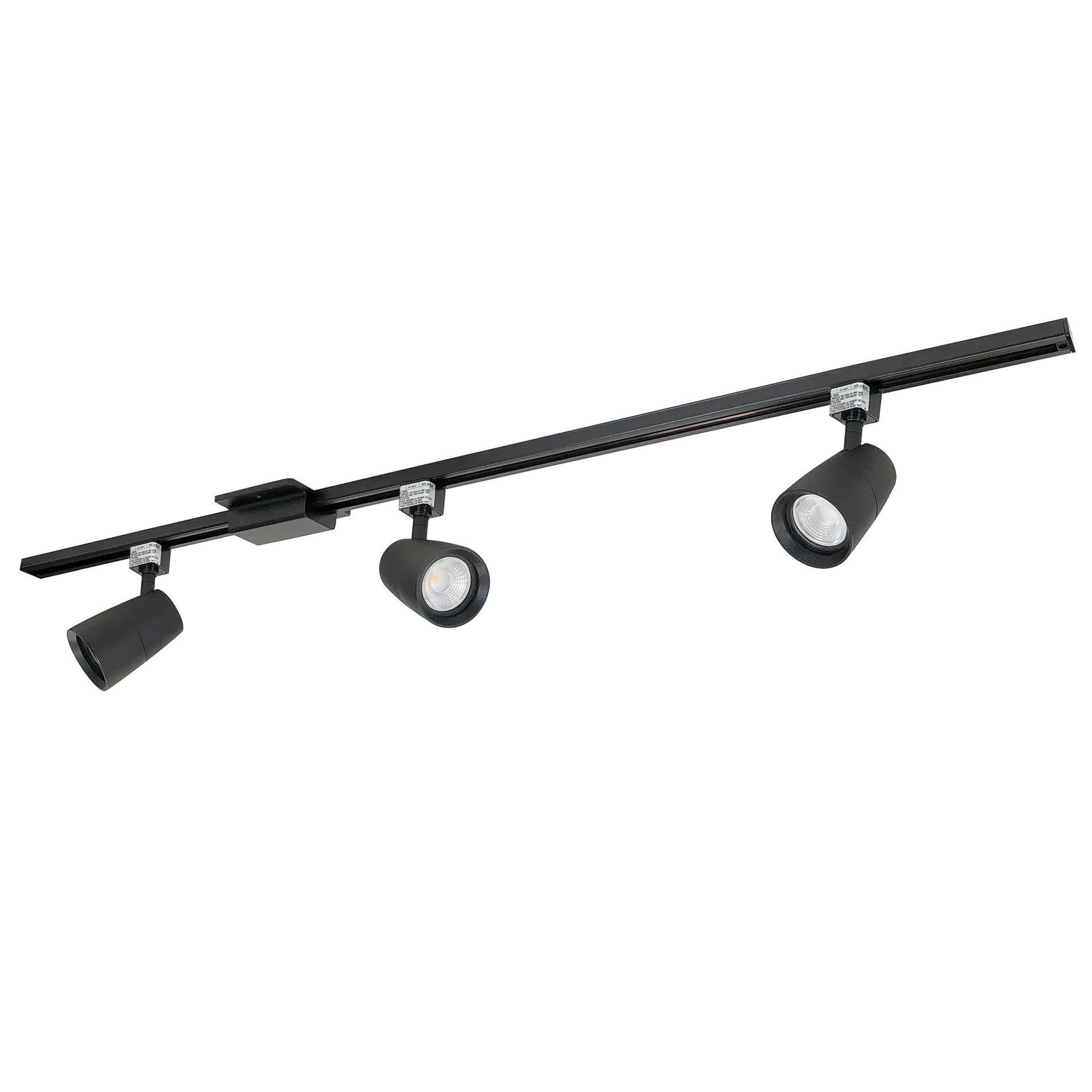 Nora NTLE-865935FB 4-ft Track Pack with (3) MAX 2450lm 3500K Flood Optic LED Track Heads, Black