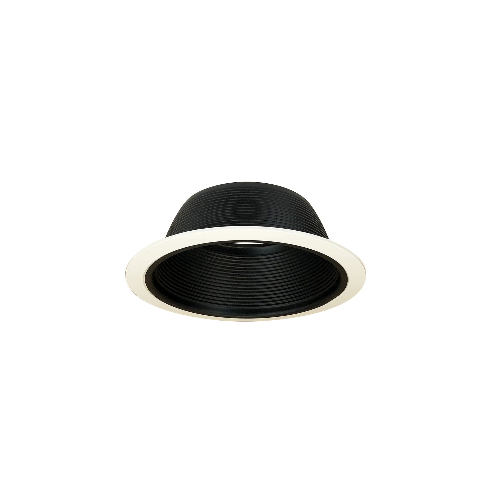 Nora NTM-30 6 inch BR/PAR30 Stepped Baffle w/ Plastic Ring, Black/White