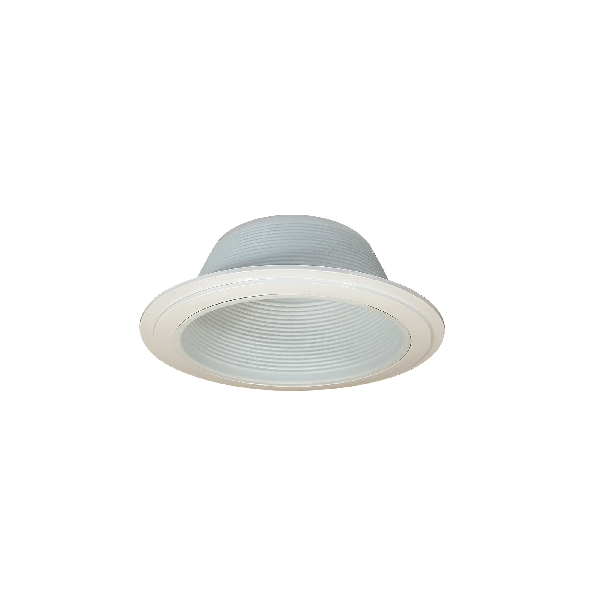 Nora Lighting NTM-31/2R - Recessed - 6 Inch BR/PAR30 Stepped Baffle w/ Regular & Oversize Plastic Rings, White