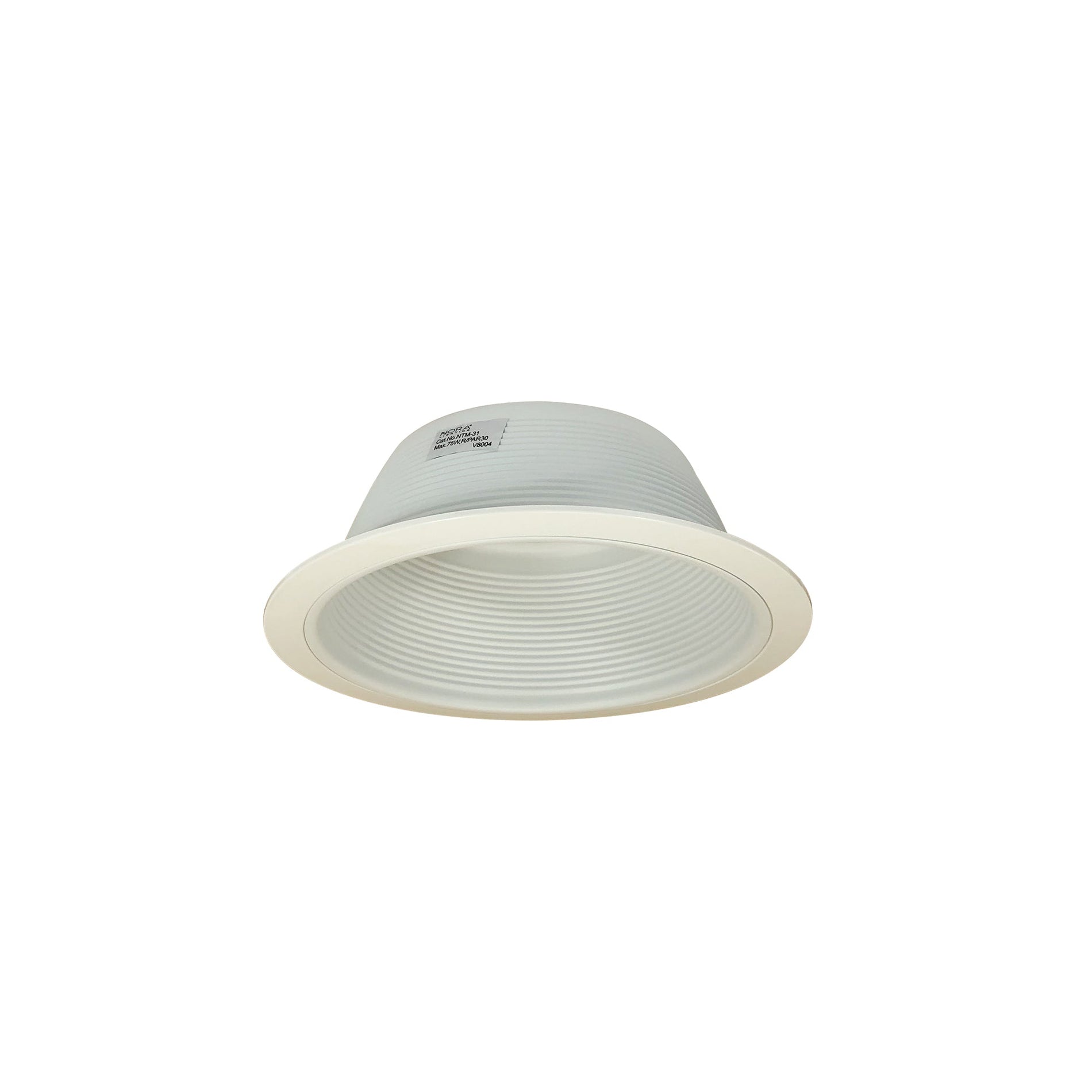 Nora NTM-31 6 inch BR/PAR30 Stepped Baffle w/ Plastic Ring, White