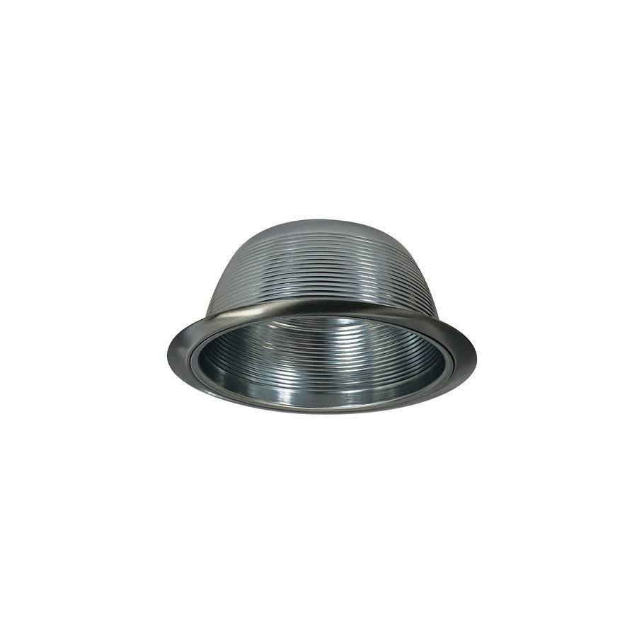 Nora NTM-32 6 inch BR/PAR30 Stepped Baffle w/ Metal Ring, Natural Metal