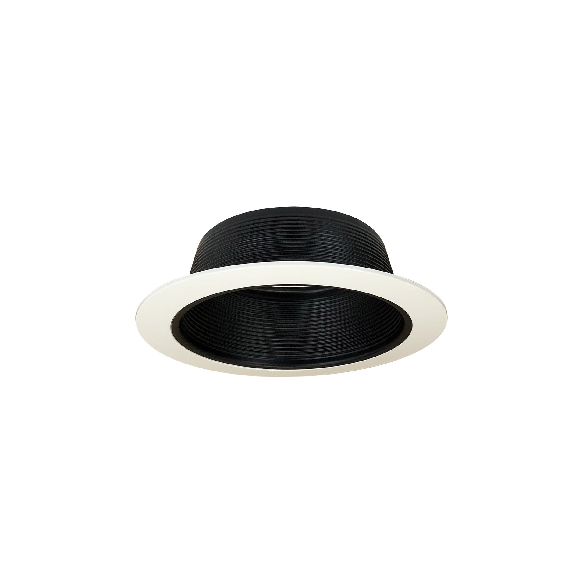 Nora NTM-40OV 6 inch Stepped Baffle w/ Oversized Plastic Ring, Black/White