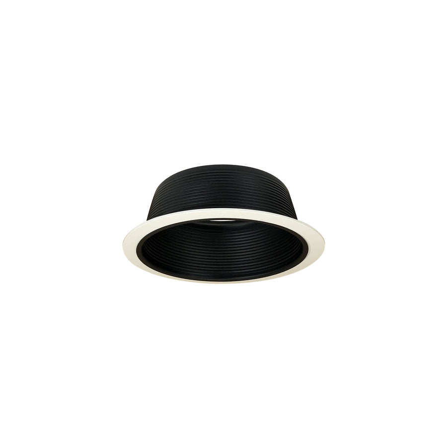 Nora NTM-40 6 inch Stepped Baffle w/ Plastic Ring, Black/White