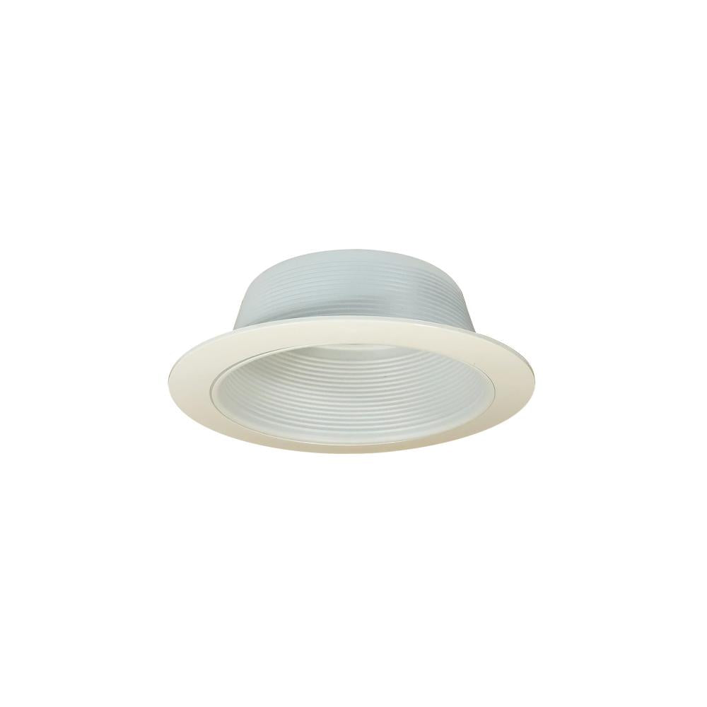 Nora Lighting NTM-41OV 6 Stepped Baffle w Oversized Plastic Ring, White