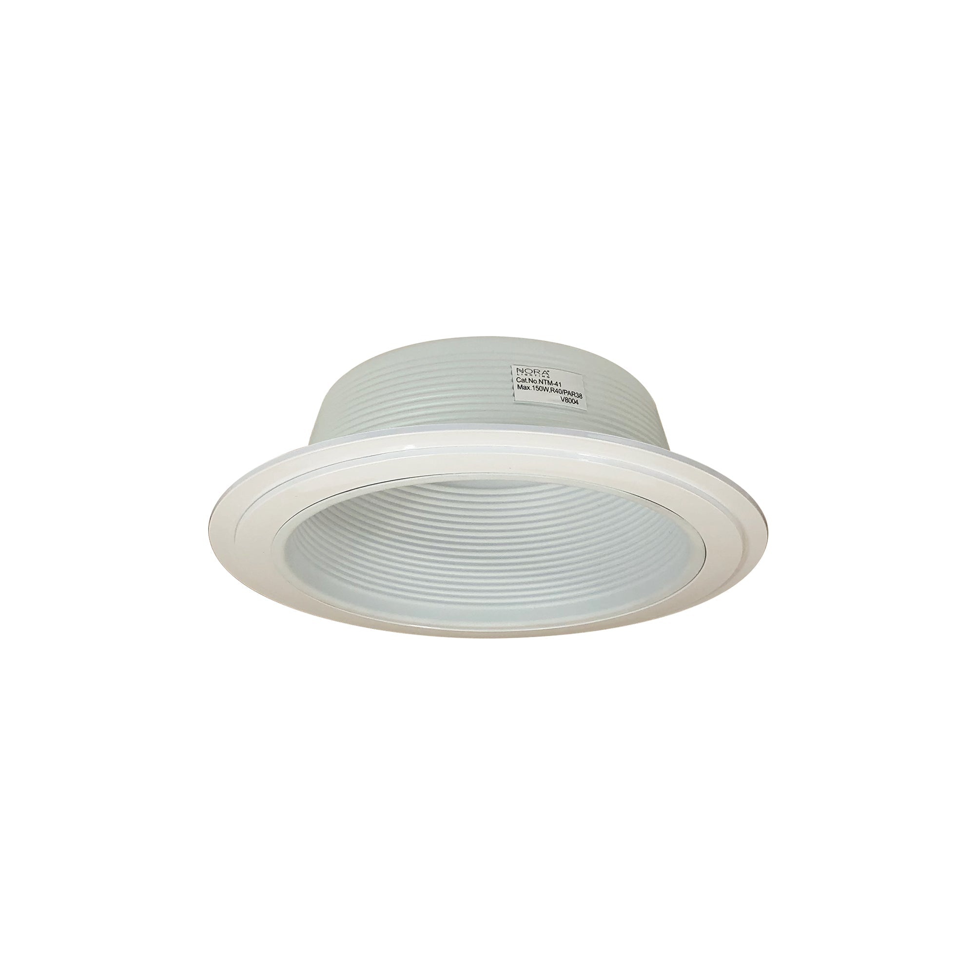 Nora Lighting NTM-41/2R - Recessed - 6 Inch Stepped Baffle w/ Regular & Oversize Plastic Rings, White