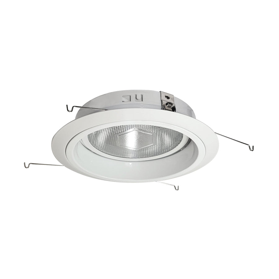 Nora NTM-57W/M1 6 inch PAR38 Specular Reflector w/ Rivet w/ Gimbal Ring, White